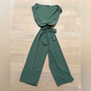 Zara jumpsuit. Like new. Army green.